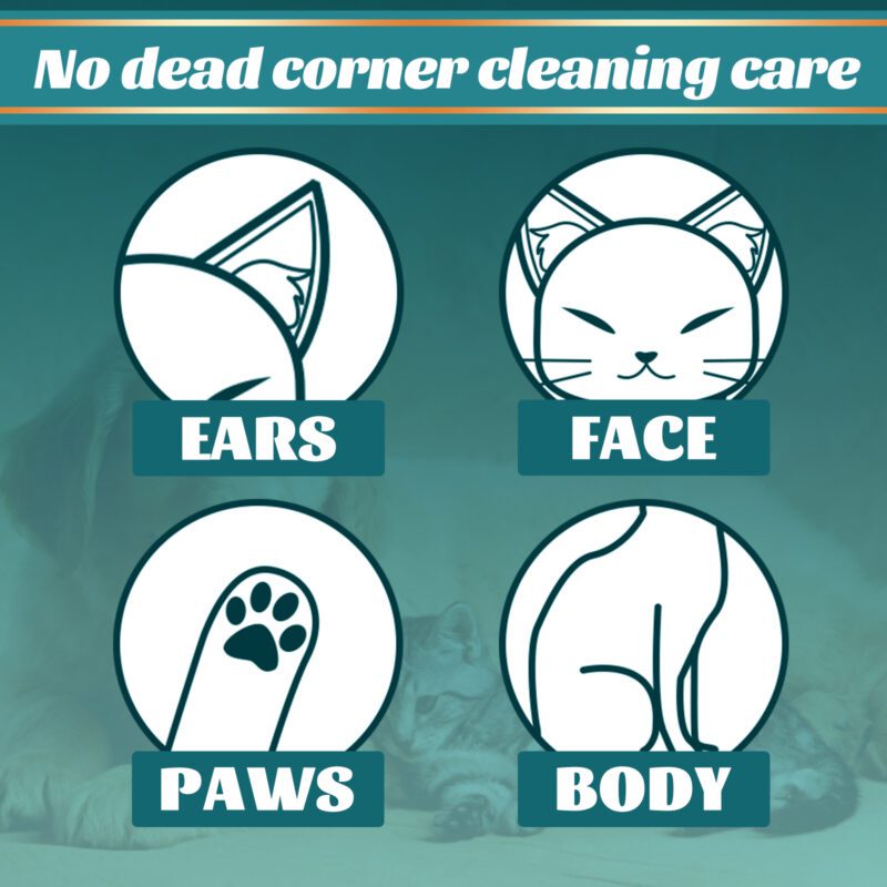 Yegbong Pet Grooming Gloves (2pcs) for Dogs & Cats - Dry Cleaning Bathing Care - Image 3
