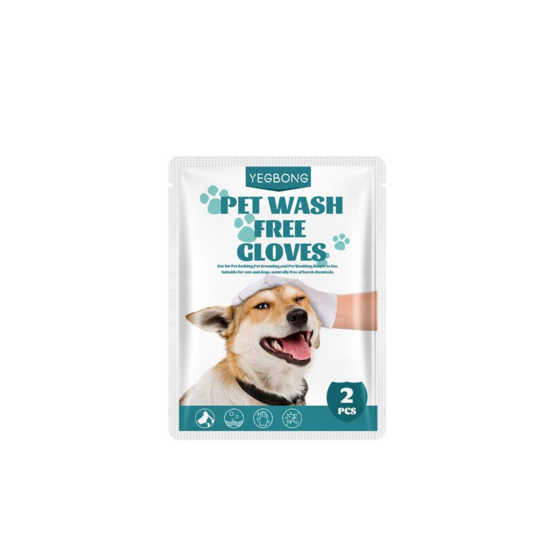 Yegbong Pet Grooming Gloves (2pcs) for Dogs & Cats - Dry Cleaning Bathing Care