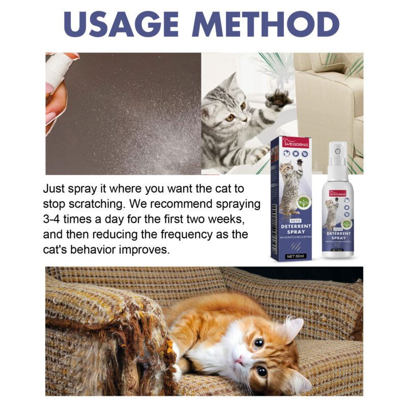 Yegbong Anti-Scratch Spray for Cats & Dogs - Furniture Deterrent to Prevent Scratching - Image 6