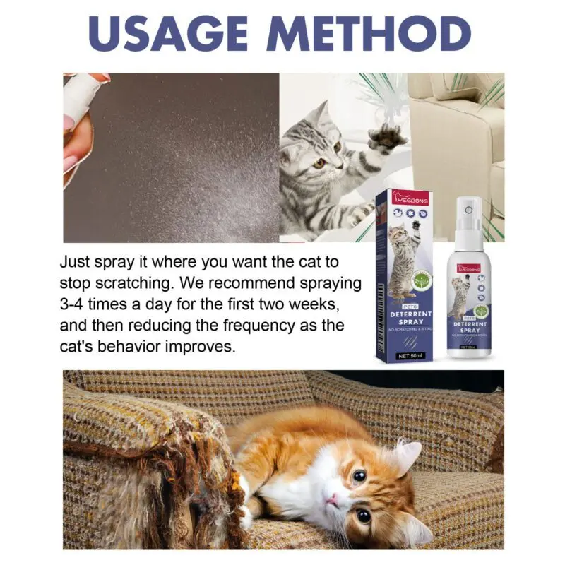 Yegbong Anti-Scratch Spray for Cats & Dogs - Furniture Deterrent to Prevent Scratching - Image 6