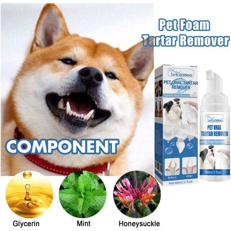 Yegbong Pet Dental Tartar Remover Foam - Teeth and Gum Cleaner for Dogs and Cats - Image 5