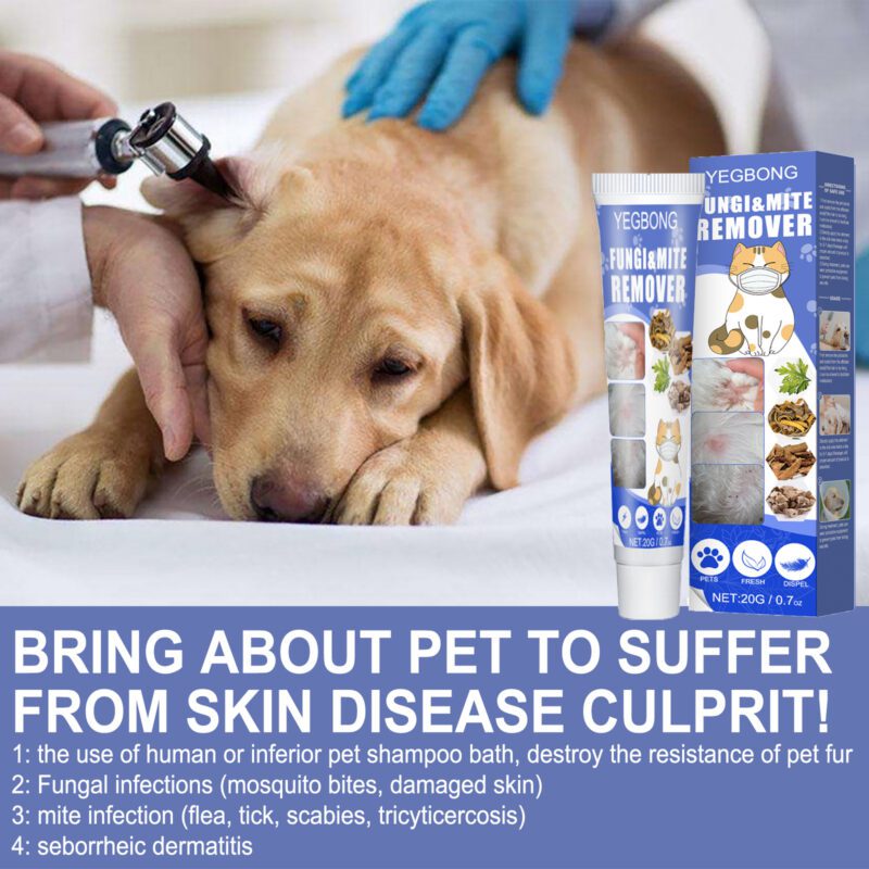 Yegbong Pet Anti-Mite Cream for Dogs & Cats - Soothes Itchy Skin, Mite Removal Treatment - Image 3