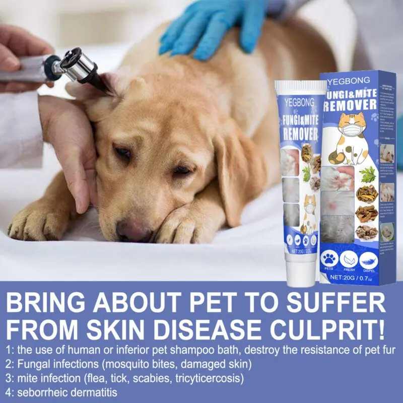 Yegbong Pet Anti-Mite Cream for Dogs & Cats - Soothes Itchy Skin, Mite Removal Treatment - Image 3