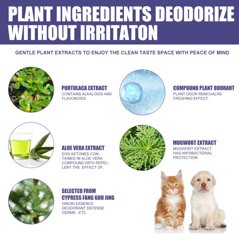Yegbong Pet Deodorant Spray for Dogs and Cats: Eliminate Urine, Body, Feces Odors - Image 5