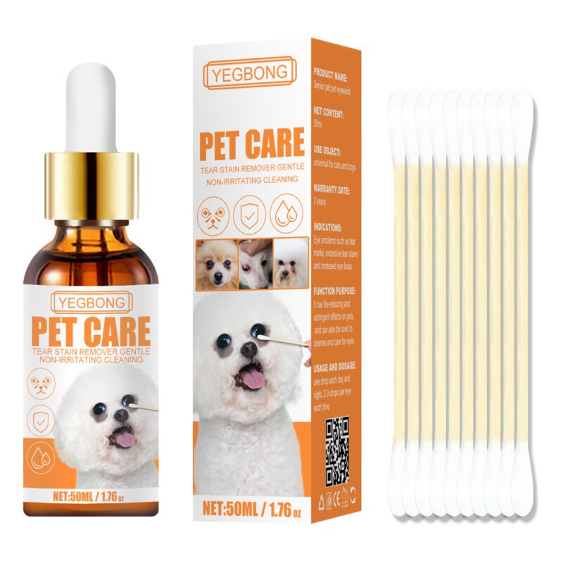 Yegbong Gentle Eye Drops for Cats and Dogs - Tear Stain and Eye Discharge Remover