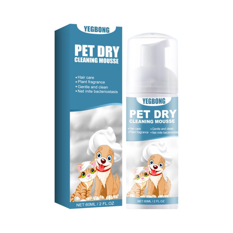 Yegbong Waterless Pet Dry Cleaning Mousse for Cats & Dogs - Deodorizing, Softens & Smooths Coat
