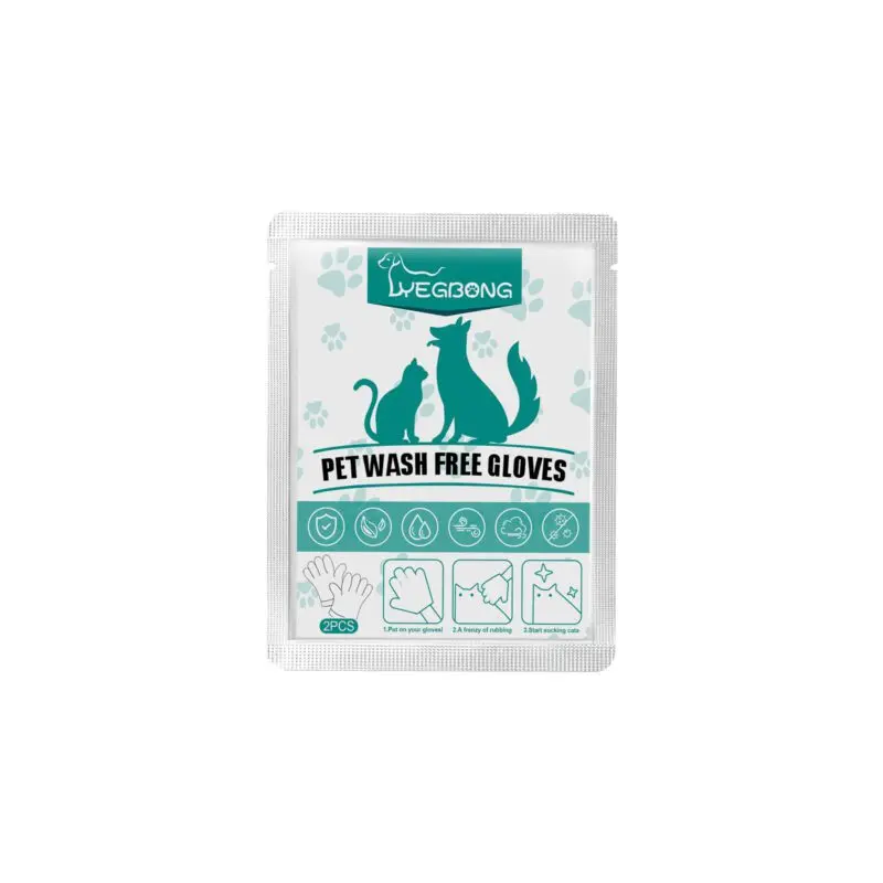 Yegbong Pet Cleaning Gloves for Dogs & Cats - Dry Deodorizing Grooming