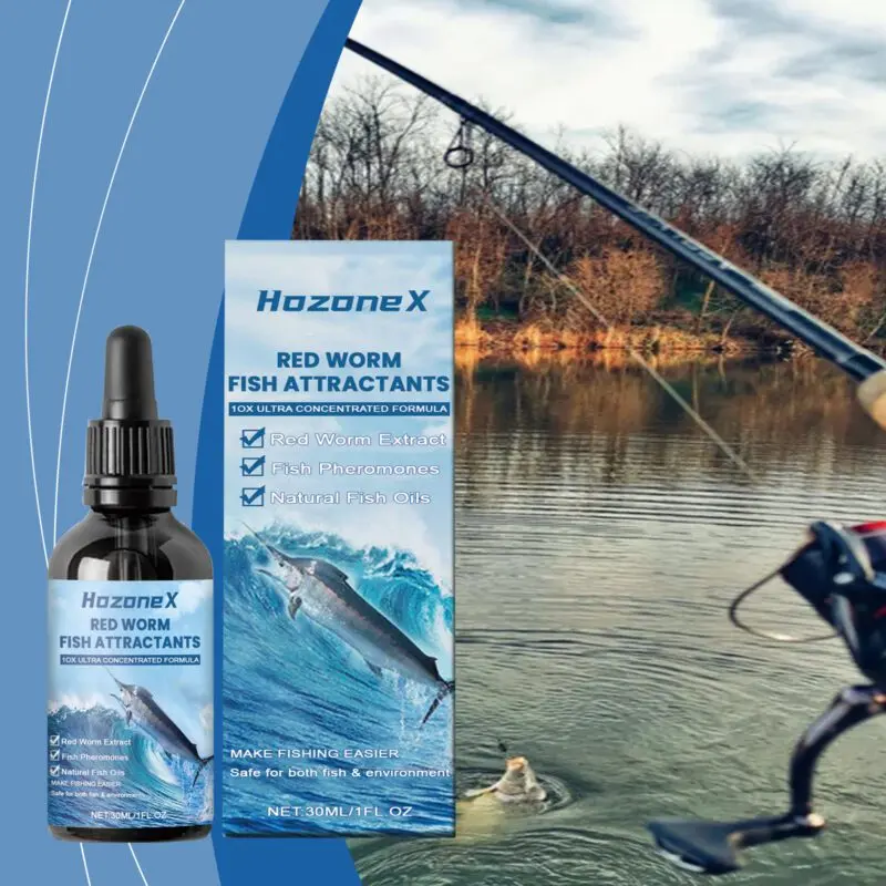 HozoneX Red Worm Bait Attractor - Fishing Lure with Natural Ingredients - Image 2
