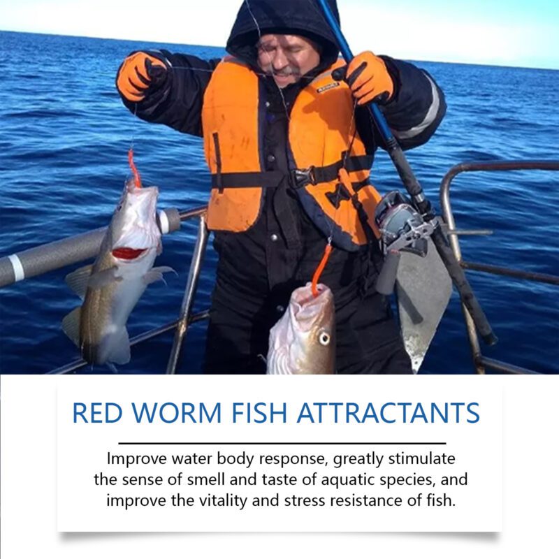 HozoneX Red Worm Bait Attractor - Fishing Lure with Natural Ingredients - Image 3
