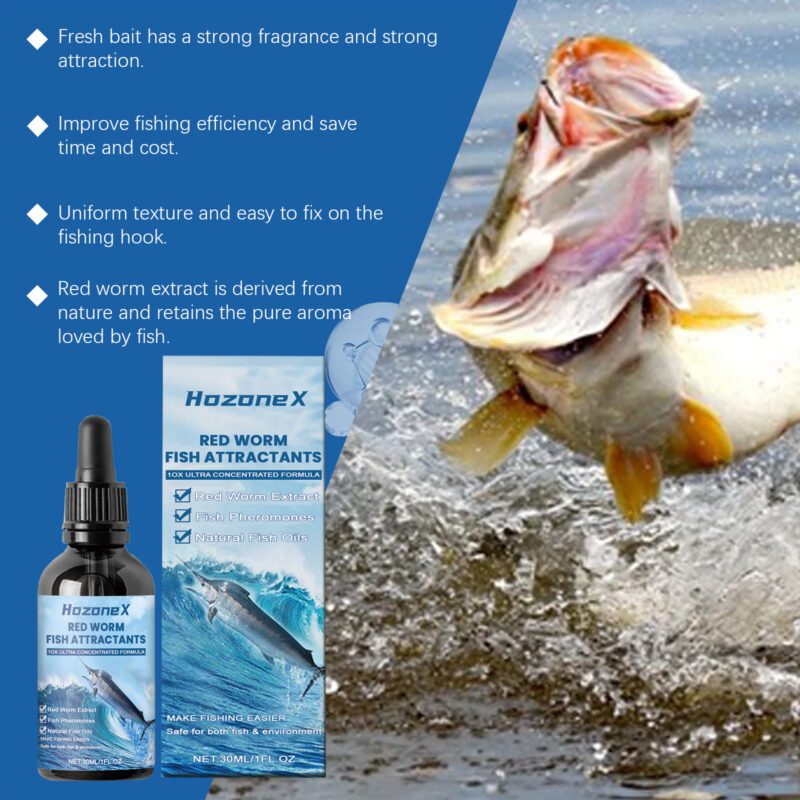 HozoneX Red Worm Bait Attractor - Fishing Lure with Natural Ingredients - Image 4