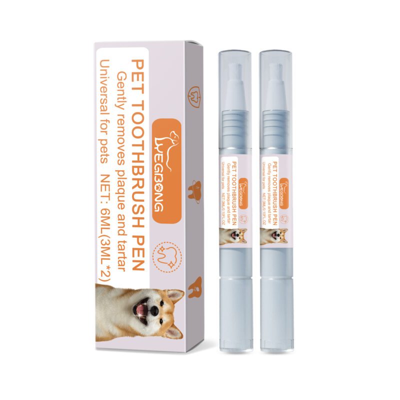 Yegbong Dog & Cat Toothbrush Pen - Oral Cleaning Tool for Tartar Control and Fresh Breath