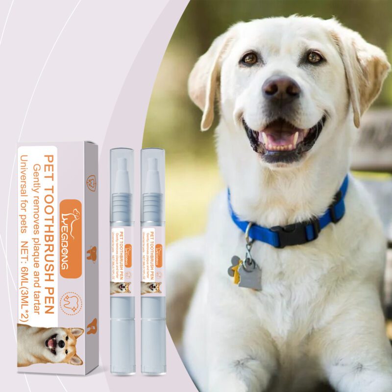 Yegbong Dog & Cat Toothbrush Pen - Oral Cleaning Tool for Tartar Control and Fresh Breath - Image 2