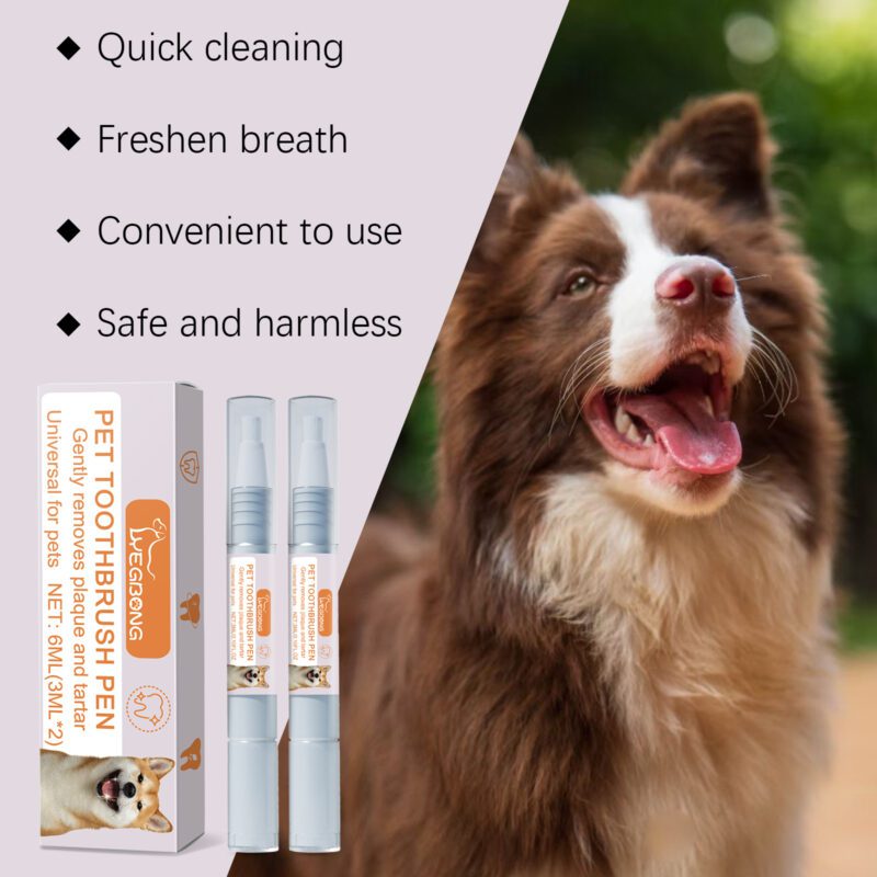 Yegbong Dog & Cat Toothbrush Pen - Oral Cleaning Tool for Tartar Control and Fresh Breath - Image 3