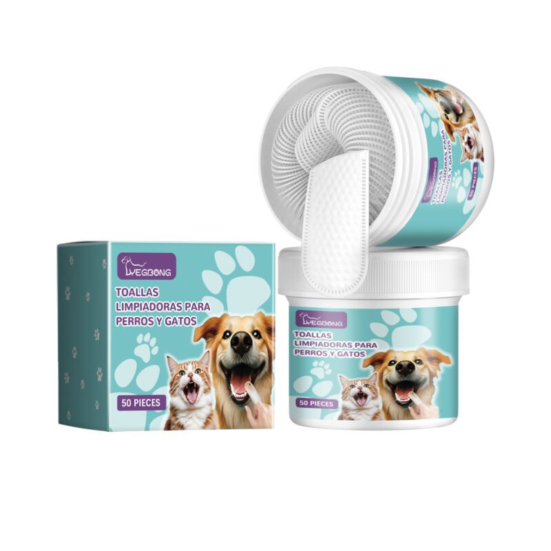 Yegbong Cat & Dog Tooth Cleaning Gloves - Tartar Removal, Oral Care, Freshen Breath