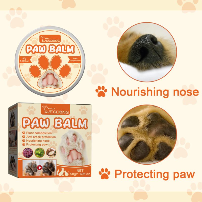 Yegbong Pet Paw Balm for Cats & Dogs - Moisturizing Repair Cream for Dry, Cracked Paws - Image 4