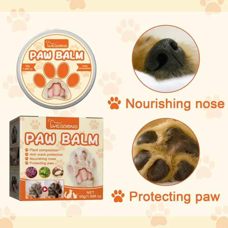 Yegbong Pet Paw Balm for Cats & Dogs - Moisturizing Repair Cream for Dry, Cracked Paws - Image 4