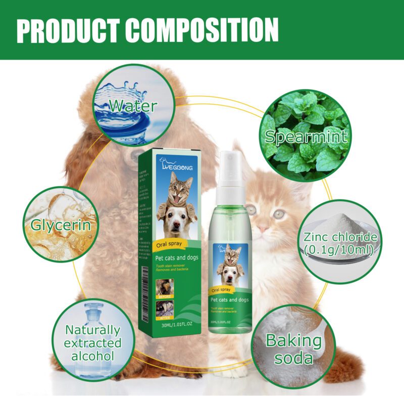 Yegbong Oral Deodorizing Spray for Cats and Dogs - Teeth Cleaning and Fresh Breath - Image 6