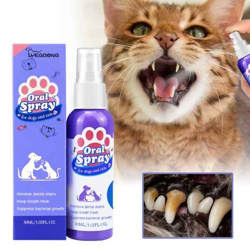 Yegbong Tooth Cleaning Spray for Cats and Dogs: Remove Stains & Freshen Breath - Image 2