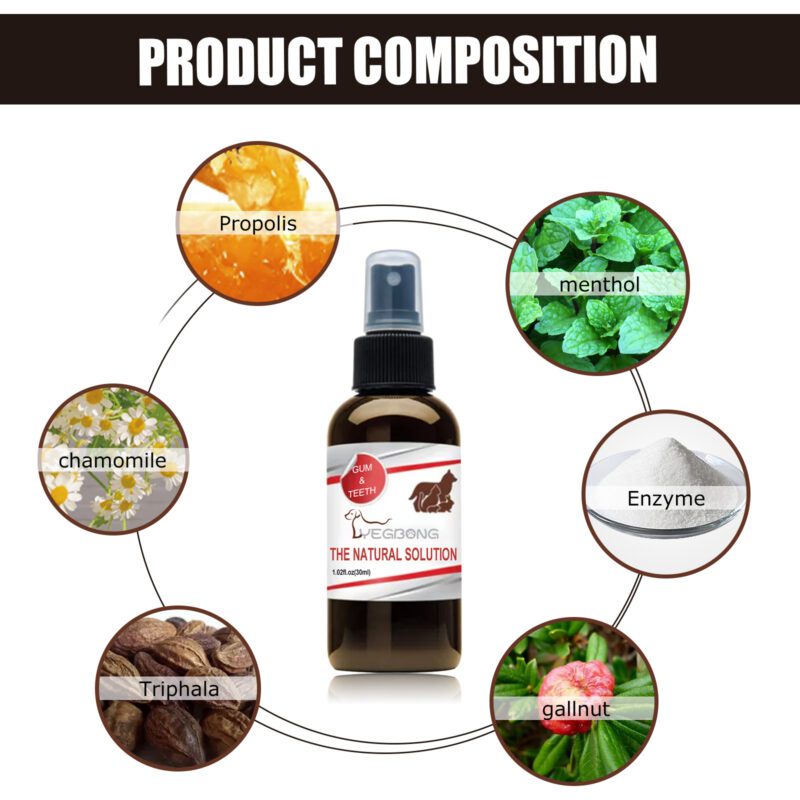 Yegbong Pet Tooth Cleaning Spray for Cats & Dogs - Tartar & Stain Remover, Bad Breath Solution - Image 5