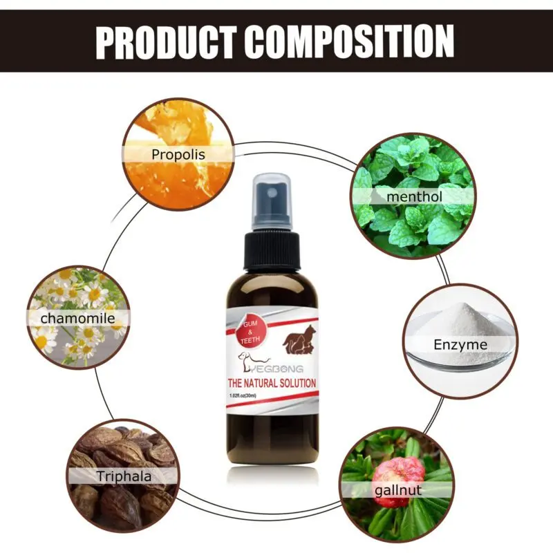 Yegbong Pet Tooth Cleaning Spray for Cats & Dogs - Tartar & Stain Remover, Bad Breath Solution - Image 5