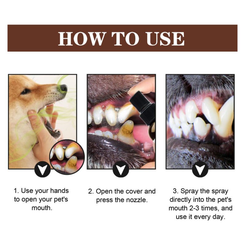 Yegbong Pet Tooth Cleaning Spray for Cats & Dogs - Tartar & Stain Remover, Bad Breath Solution - Image 6