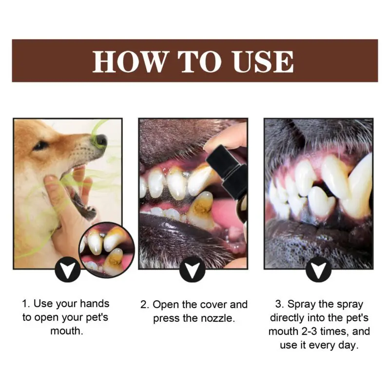Yegbong Pet Tooth Cleaning Spray for Cats & Dogs - Tartar & Stain Remover, Bad Breath Solution - Image 6
