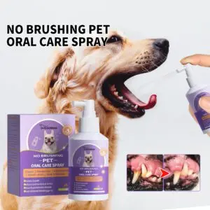 Yegbong Dog & Cat Tooth Cleaning Spray - Oral Care Freshener for Fresh Breath & Odor Control