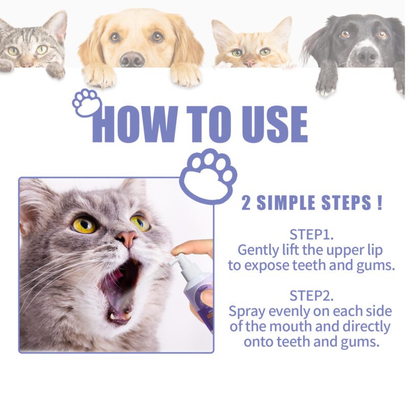 Yegbong Dog & Cat Tooth Cleaning Spray - Oral Care Freshener for Fresh Breath & Odor Control - Image 6