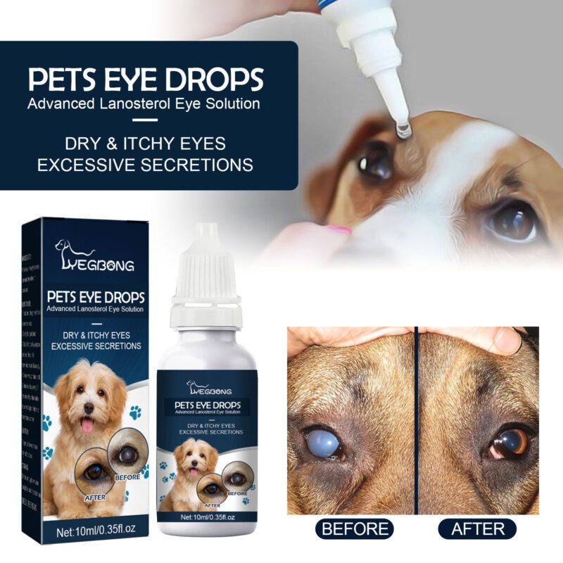 Yegbong Gentle Eye Drops for Cats & Dogs: Tear Stain Remover & Itchy Eye Relief - Image 2