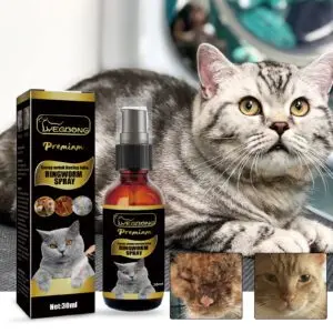 Yegbong Cat Ringworm Spray - Anti-Mite Anti-Itch Skin Care for Cats