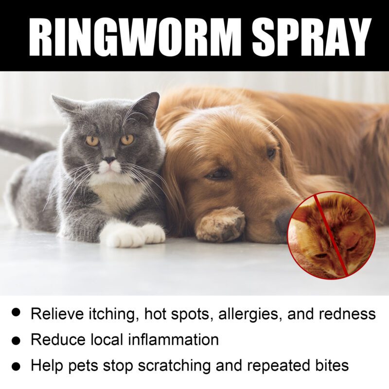 Yegbong Cat Ringworm Spray - Anti-Mite Anti-Itch Skin Care for Cats - Image 4
