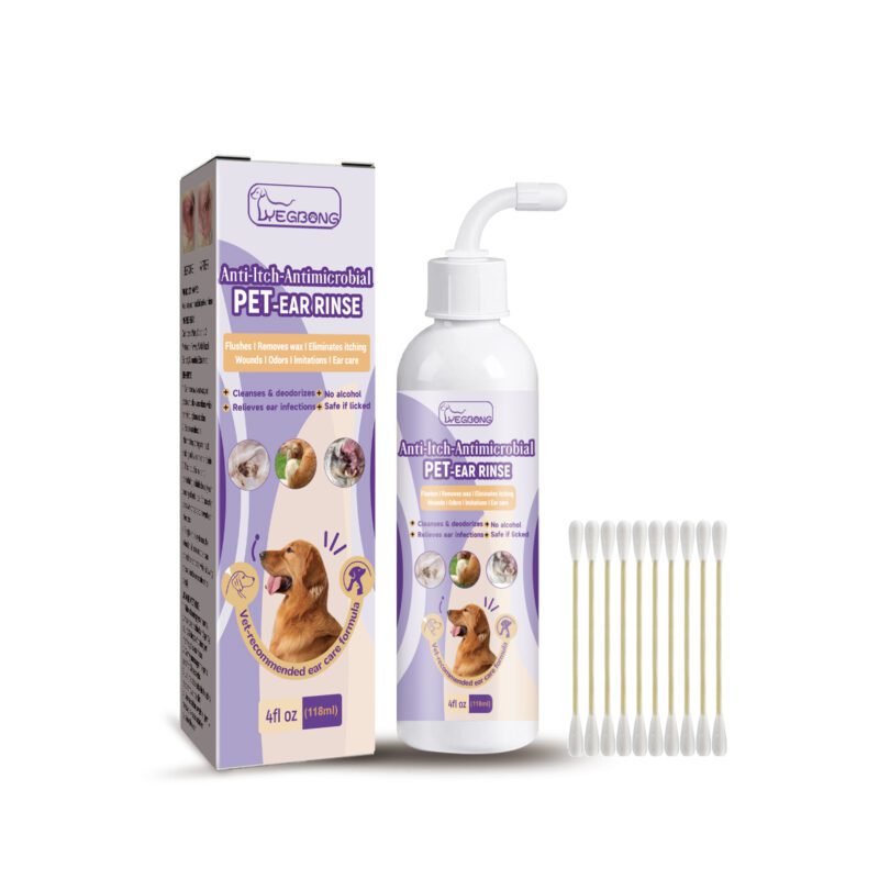 Yegbong Gentle Ear Cleaner Drops for Dogs and Cats - Remove Earwax & Odors - Image 2
