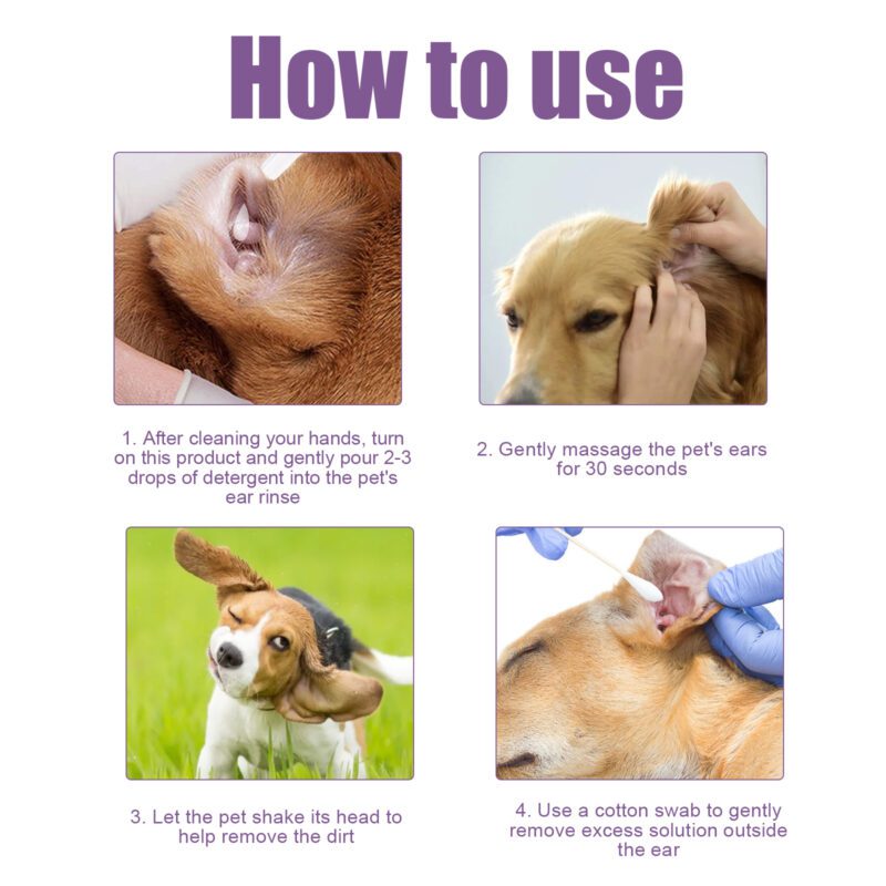 Yegbong Gentle Ear Cleaner Drops for Dogs and Cats - Remove Earwax & Odors - Image 6