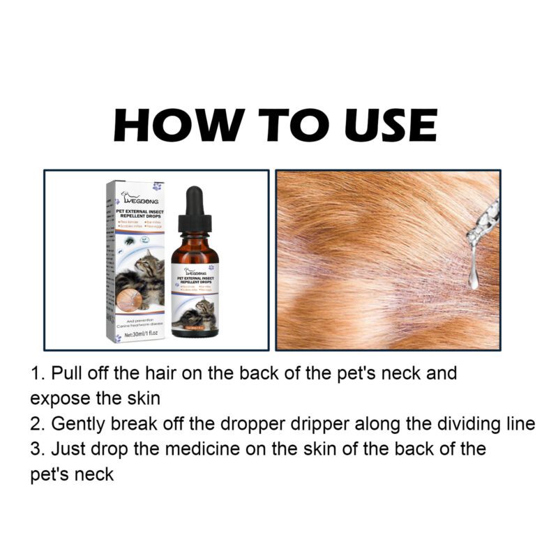 Yegbong Flea & Tick Repellent Drops for Dogs & Cats - Prevent Infestations - Image 6