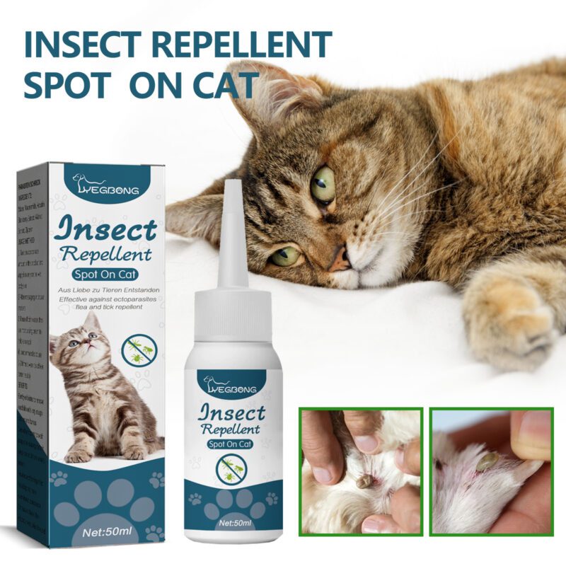 Yegbong Pet Flea & Tick Defense Drops - Natural Topical Treatment for Cats & Dogs
