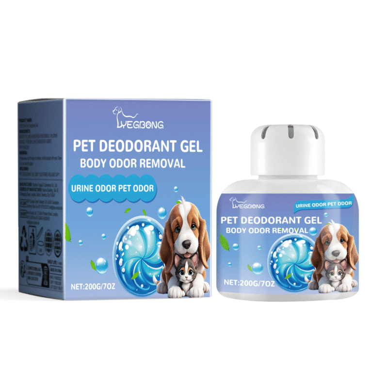 Yegbong Pet Deodorant Gel for Cats & Dogs - Odor Eliminator & Air Freshener