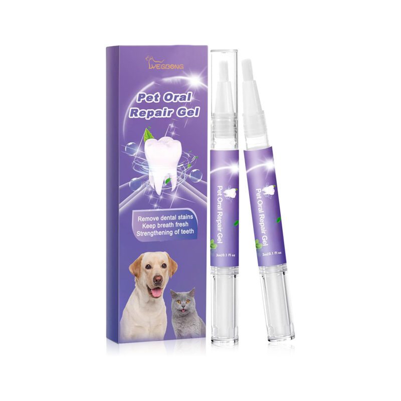 Yegbong Pet Oral Care Gel (2-Pack) for Dog & Cat Teeth Stains - Promotes Oral Health