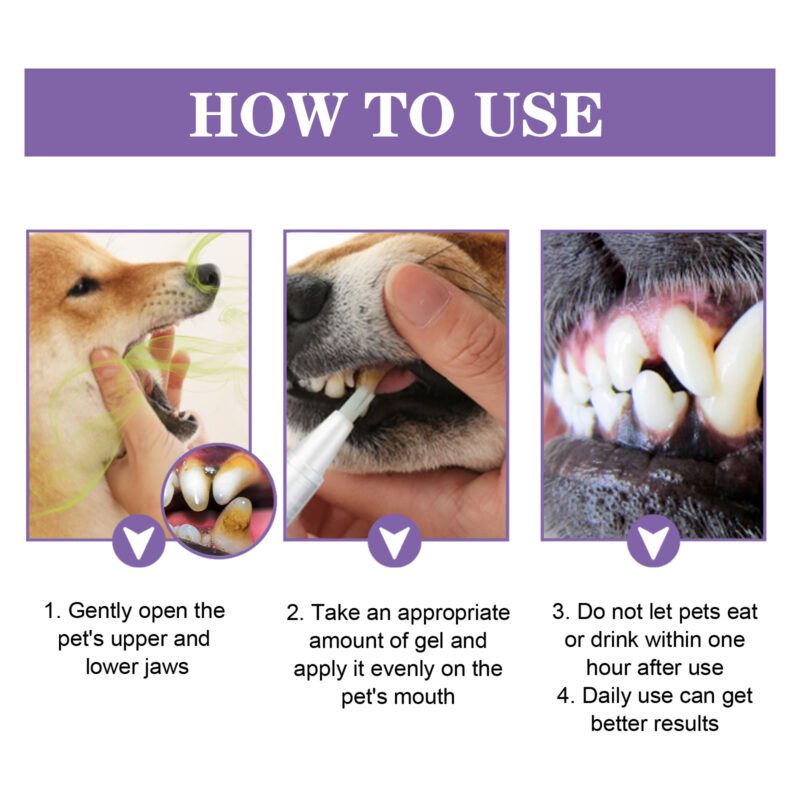 Yegbong Pet Oral Care Gel (2-Pack) for Dog & Cat Teeth Stains - Promotes Oral Health - Image 6