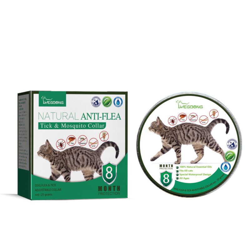 Yegbong Natural Flea and Tick Repellent Collar for Pets - Waterproof, Adjustable