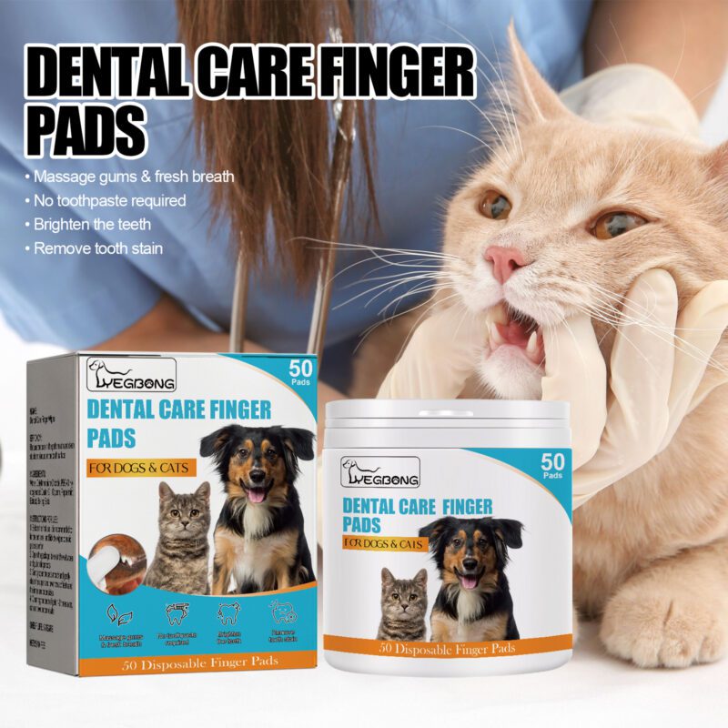 Yegbong Dog and Cat Dental Cleaning Gloves - Freshen Breath, Reduce Plaque & Tartar