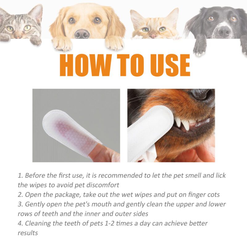 Yegbong Dog and Cat Dental Cleaning Gloves - Freshen Breath, Reduce Plaque & Tartar - Image 6