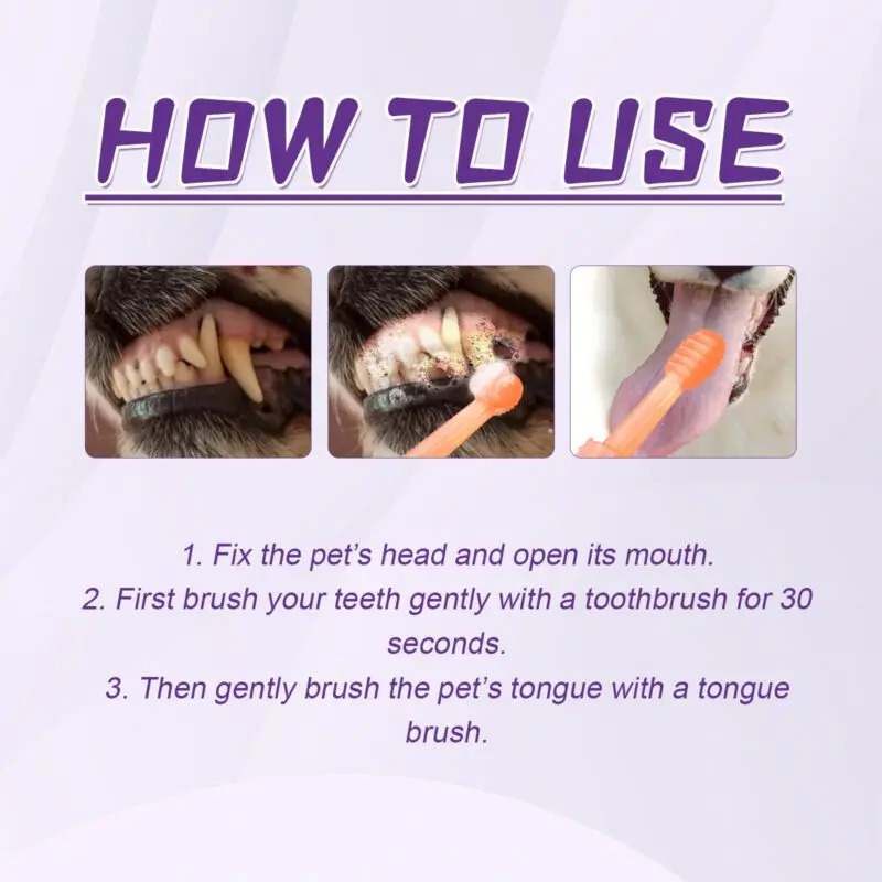 Yegbong Pet Toothbrush and Tongue Cleaner Set - Stain Removal, Oral Health Care - Image 6