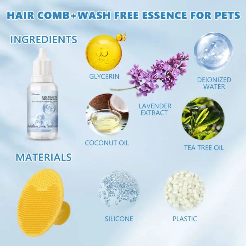 Yegbong Deodorizing Leave-In Serum for Cats & Dogs - Cleans, Conditions, Hair Care - Image 5