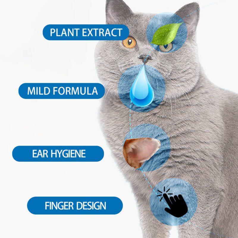 Yegbong Pet Ear Cleaning Finger Wipes - Gentle Finger Covers for Ear Wax Removal - Image 4
