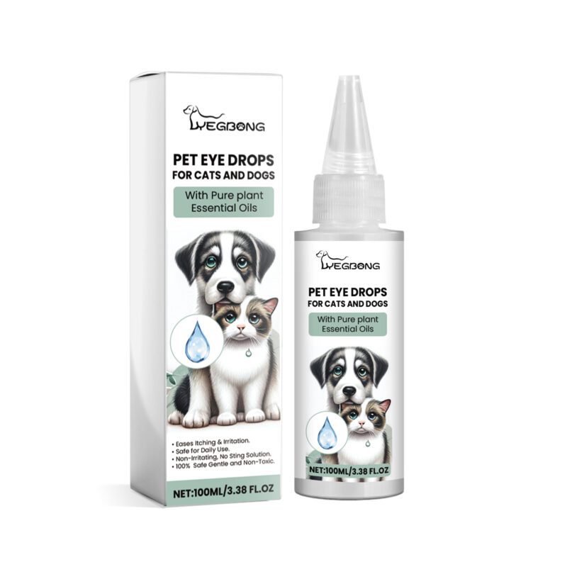 Yegbong Gentle Pet Eye Drops for Cats & Dogs - Tear Stain and Dirt Remover