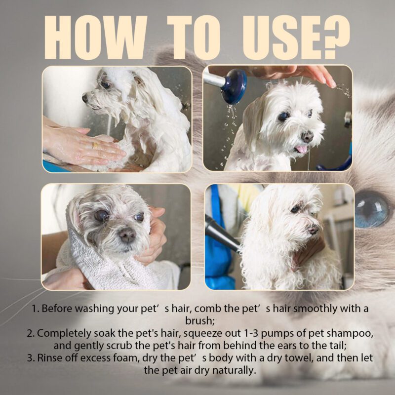 Yegbong Gentle Cleansing Pet Shampoo for Cats & Dogs, 300g - Silky Smooth Fur - Image 6