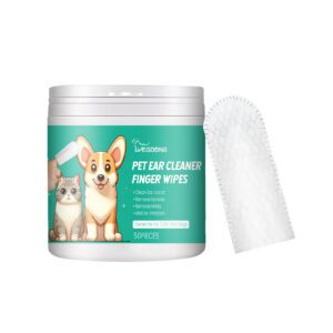 Yegbong Pet Ear, Eye, and Paw Cleaning Finger Wipes - Gentle Dirt Removal and Deodorizing