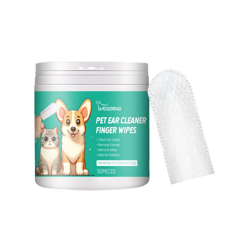 Yegbong Pet Ear, Eye, and Paw Cleaning Finger Wipes - Gentle Dirt Removal and Deodorizing