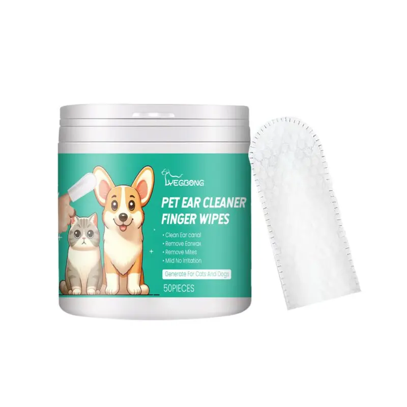 Yegbong Pet Ear, Eye, and Paw Cleaning Finger Wipes - Gentle Dirt Removal and Deodorizing