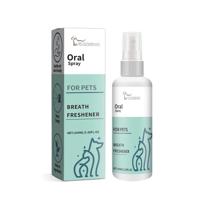 Yegbong Pet Mint Fresh Breath Spray for Dogs and Cats - Reduce Bad Breath, Oral Care